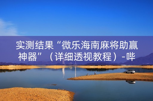 实测结果“微乐海南麻将助赢神器”（详细透视教程）-哔哩哔哩