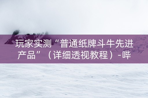 玩家实测“普通纸牌斗牛先进产品”（详细透视教程）-哔哩哔哩