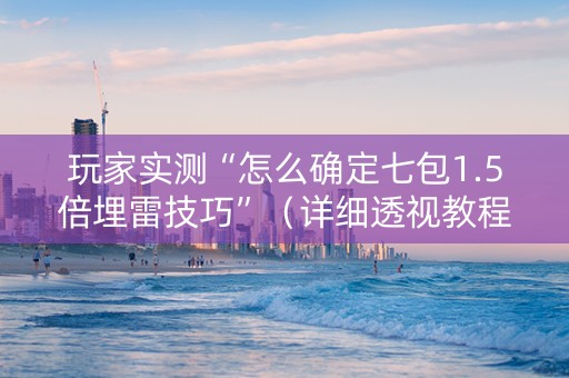 玩家实测“怎么确定七包1.5倍埋雷技巧”（详细透视教程）-哔哩哔哩