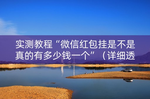 实测教程“微信红包挂是不是真的有多少钱一个”（详细透视教程）-哔哩哔哩