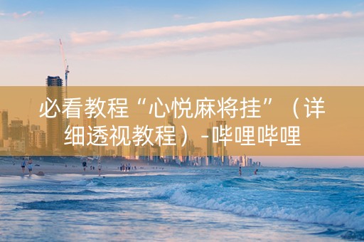 必看教程“心悦麻将挂”（详细透视教程）-哔哩哔哩