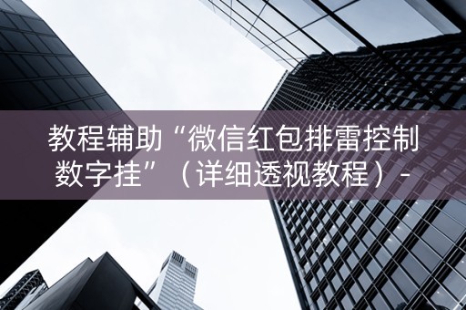 教程辅助“微信红包排雷控制数字挂”（详细透视教程）-哔哩哔哩