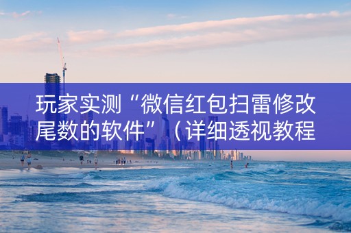玩家实测“微信红包扫雷修改尾数的软件”（详细透视教程）-哔哩哔哩