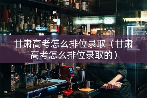 甘肃高考怎么排位录取（甘肃高考怎么排位录取的）