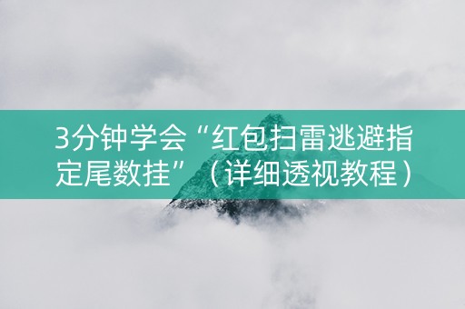 3分钟学会“红包扫雷逃避指定尾数挂”（详细透视教程）-哔哩哔哩