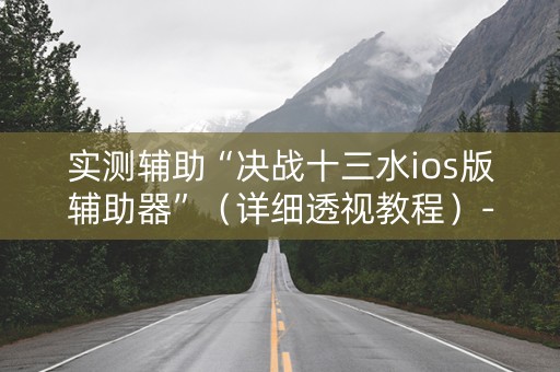 实测辅助“决战十三水ios版辅助器”（详细透视教程）-哔哩哔哩