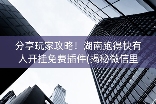 分享玩家攻略！湖南跑得快有人开挂免费插件(揭秘微信里赢的秘诀)