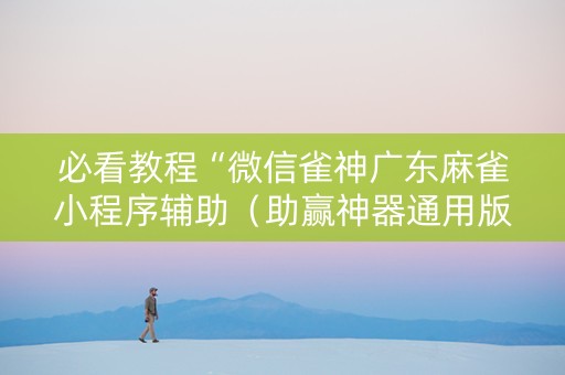 必看教程“微信雀神广东麻雀小程序辅助（助赢神器通用版）