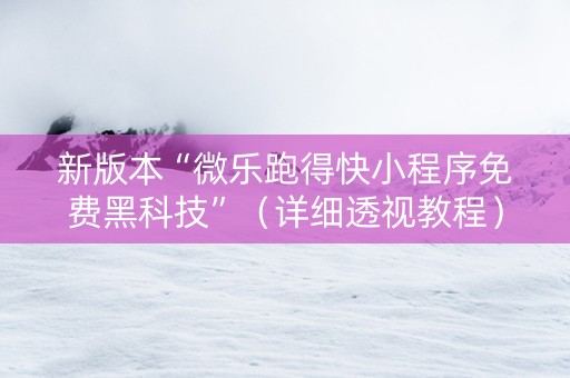 新版本“微乐跑得快小程序免费黑科技”（详细透视教程）-哔哩哔哩