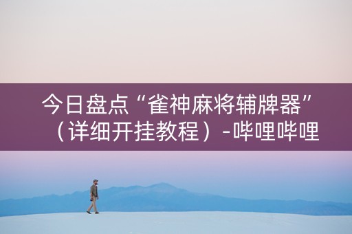 今日盘点“雀神麻将辅牌器”（详细开挂教程）-哔哩哔哩