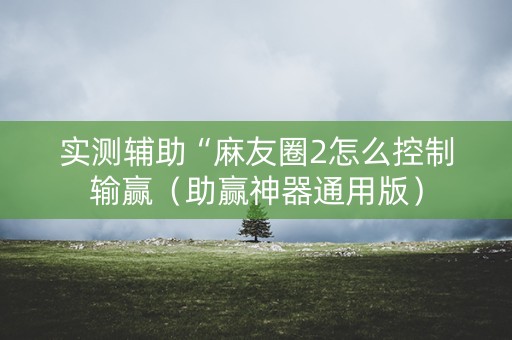 实测辅助“麻友圈2怎么控制输赢（助赢神器通用版）