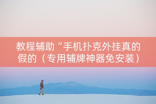 教程辅助“手机扑克外挂真的假的（专用辅牌神器免安装）