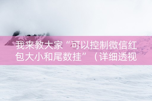我来教大家“可以控制微信红包大小和尾数挂”（详细透视教程）-哔哩哔哩