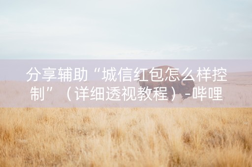 分享辅助“城信红包怎么样控制”（详细透视教程）-哔哩哔哩