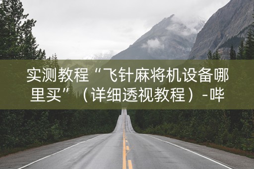 实测教程“飞针麻将机设备哪里买”（详细透视教程）-哔哩哔哩