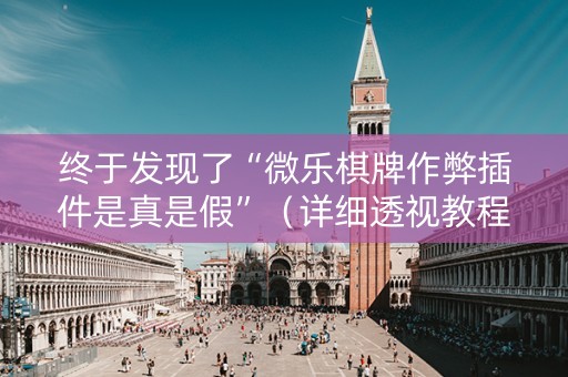 终于发现了“微乐棋牌作弊插件是真是假”（详细透视教程）-哔哩哔哩