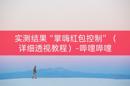实测结果“掌嗨红包控制”（详细透视教程）-哔哩哔哩
