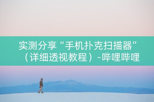 实测分享“手机扑克扫描器”（详细透视教程）-哔哩哔哩