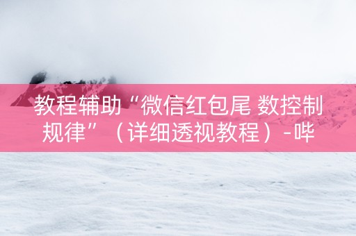 教程辅助“微信红包尾 数控制规律”（详细透视教程）-哔哩哔哩