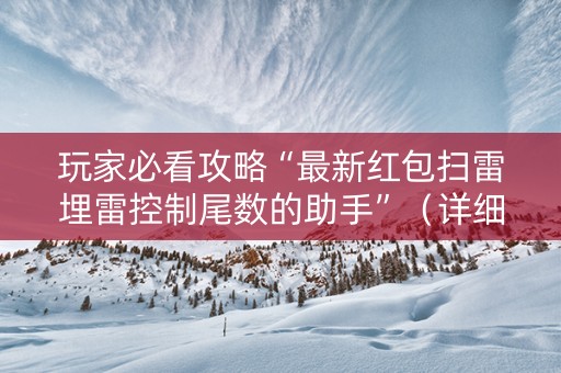 玩家必看攻略“最新红包扫雷埋雷控制尾数的助手”（详细透视教程）-哔哩哔哩
