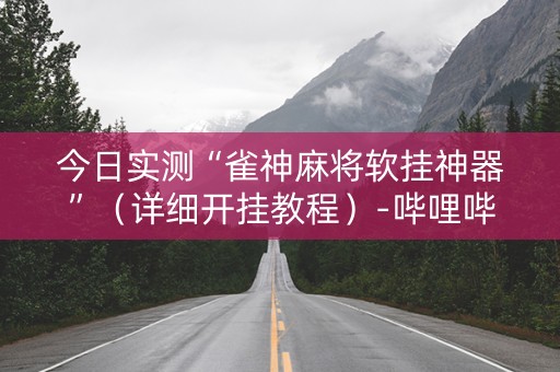 今日实测“雀神麻将软挂神器”（详细开挂教程）-哔哩哔哩