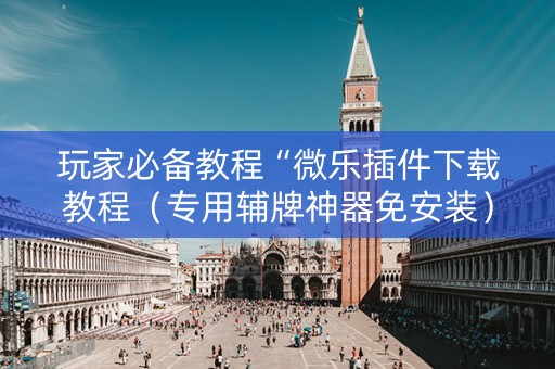 玩家必备教程“微乐插件下载教程（专用辅牌神器免安装）