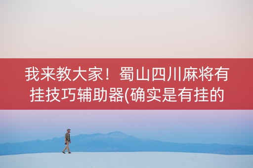 我来教大家！蜀山四川麻将有挂技巧辅助器(确实是有挂的)
