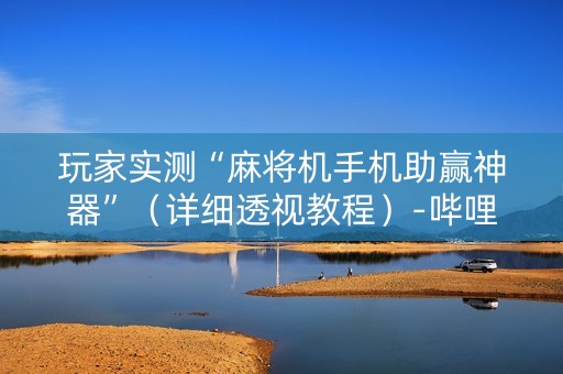 玩家实测“麻将机手机助赢神器”（详细透视教程）-哔哩哔哩