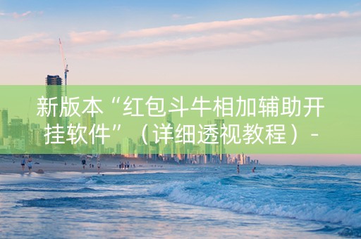 新版本“红包斗牛相加辅助开挂软件”（详细透视教程）-哔哩哔哩