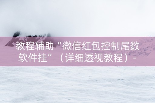 教程辅助“微信红包控制尾数软件挂”（详细透视教程）-哔哩哔哩