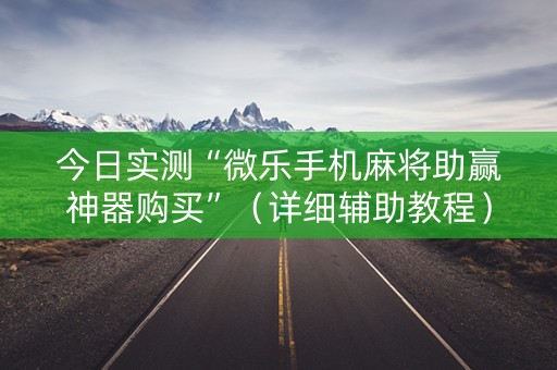 今日实测“微乐手机麻将助赢神器购买”（详细辅助教程）-哔哩哔哩