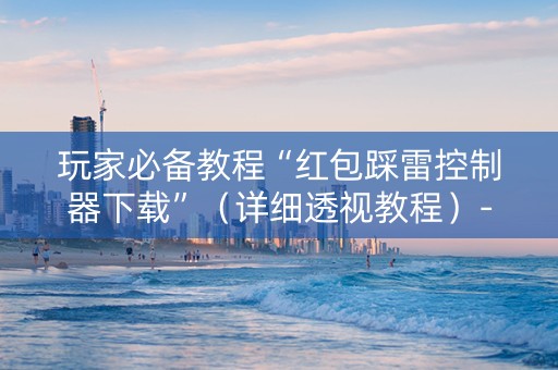 玩家必备教程“红包踩雷控制器下载”（详细透视教程）-哔哩哔哩