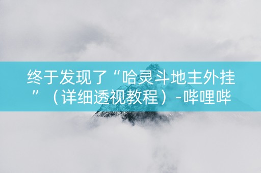 终于发现了“哈灵斗地主外挂”（详细透视教程）-哔哩哔哩