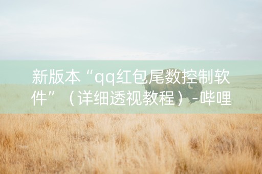 新版本“qq红包尾数控制软件”（详细透视教程）-哔哩哔哩