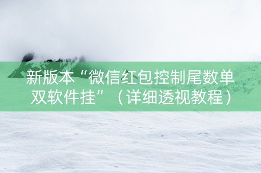 新版本“微信红包控制尾数单双软件挂”（详细透视教程）-哔哩哔哩