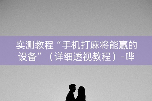 实测教程“手机打麻将能赢的设备”（详细透视教程）-哔哩哔哩