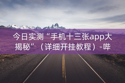 今日实测“手机十三张app大揭秘”（详细开挂教程）-哔哩哔哩