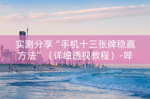 实测分享“手机十三张牌稳赢方法”（详细透视教程）-哔哩哔哩