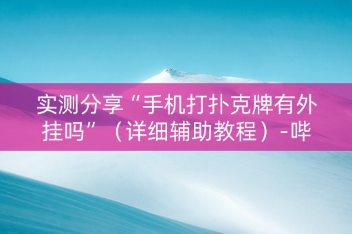 实测分享“手机打扑克牌有外挂吗”（详细辅助教程）-哔哩哔哩
