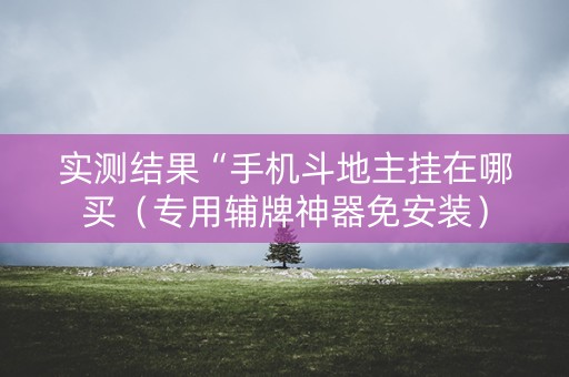 实测结果“手机斗地主挂在哪买（专用辅牌神器免安装）