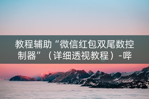 教程辅助“微信红包双尾数控制器”（详细透视教程）-哔哩哔哩