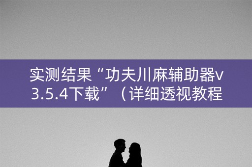 实测结果“功夫川麻辅助器v3.5.4下载”（详细透视教程）-哔哩哔哩