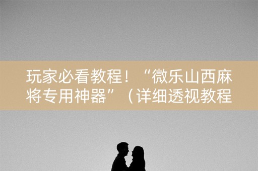 玩家必看教程！“微乐山西麻将专用神器”（详细透视教程）-哔哩哔哩