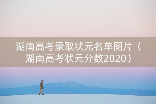 湖南高考录取状元名单图片（湖南高考状元分数2020）