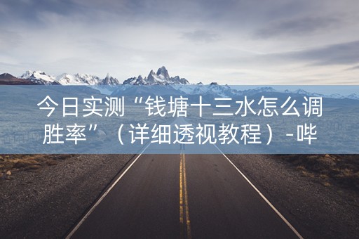 今日实测“钱塘十三水怎么调胜率”（详细透视教程）-哔哩哔哩