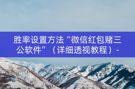 胜率设置方法“微信红包赌三公软件”（详细透视教程）-哔哩哔哩