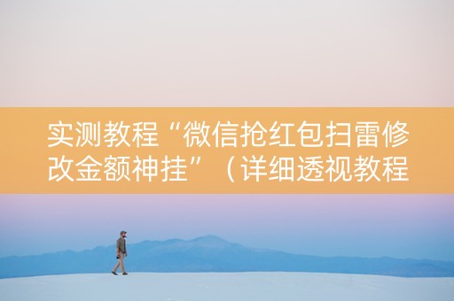 实测教程“微信抢红包扫雷修改金额神挂”（详细透视教程）-哔哩哔哩