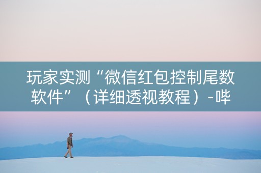 玩家实测“微信红包控制尾数软件”（详细透视教程）-哔哩哔哩