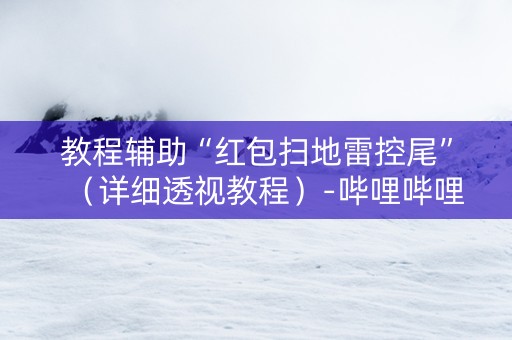 教程辅助“红包扫地雷控尾”（详细透视教程）-哔哩哔哩