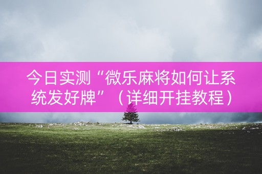 今日实测“微乐麻将如何让系统发好牌”（详细开挂教程）-哔哩哔哩